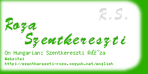 roza szentkereszti business card